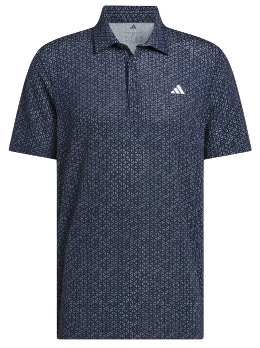ADIDAS Ultimate365 Mesh Tango Print CLIMACOOL Golf Polo Shirt - Navy/White