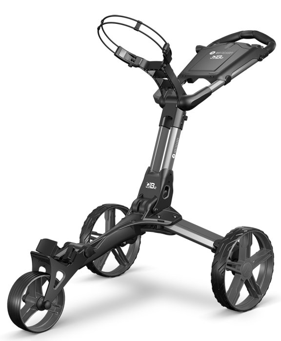 Motocaddy QB2 3 Wheel Golf Push Trolley Compact Folding Cart Graphite - Image 4