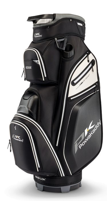 Powakaddy Golf Unisex White Powakaddy Edge Golf Cart Bag - Gun Metal With Trim