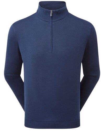 FootJoy drirelease 1/4 Zip Lined Golf Pullover - Navy