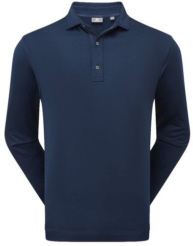 FootJoy ThermoSeries Long Sleeve Golf Polo Shirt - Navy