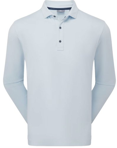 FootJoy ThermoSeries Long Sleeve Golf Polo Shirt - Mist