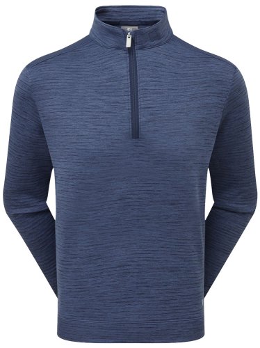 FootJoy ThermoSeries Space Dye Midlayer Golf Pullover - Navy