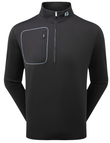 FootJoy ThermoSeries Texture Golf Midlayer Pullover - Black