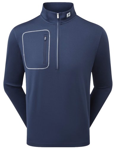 FootJoy ThermoSeries Texture Golf Midlayer Pullover - Navy