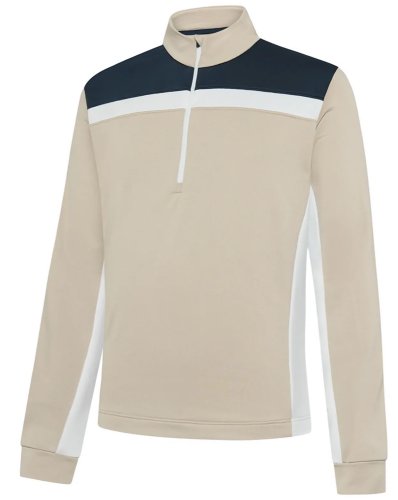 Galvin Green Dean Insulating Golf Pullover - Sand/Navy