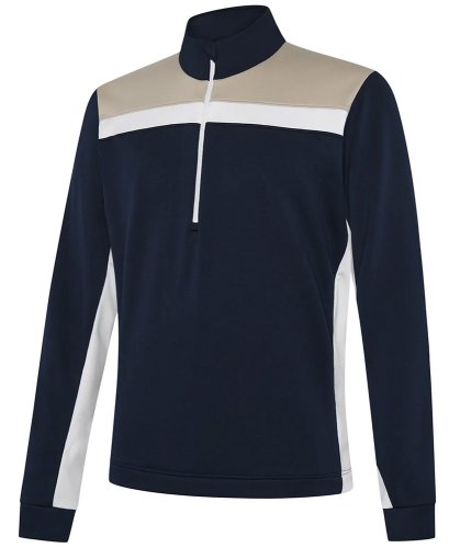 Galvin Green Dean Insulating Golf Pullover - Sand/Navy/white