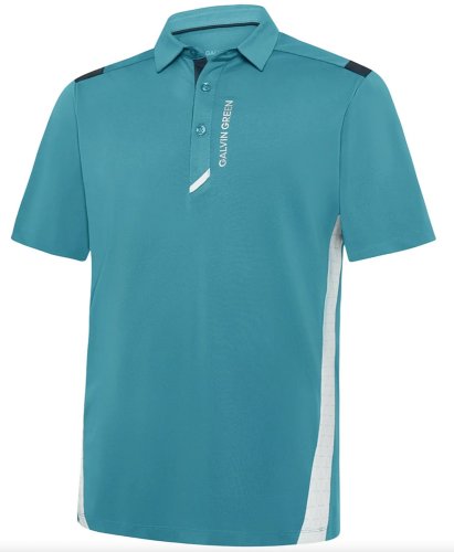 Galvin Green Marshall Breathable Short Sleeve Golf Polo Shirt - Storm Blue/Navy/White